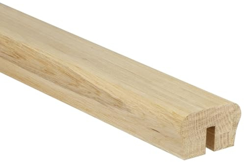 Jackson Woodturners Oak Forge Glass Grooved Handrail for 8mm Glass Stair Panels – Multiple Lengths (4200mm)