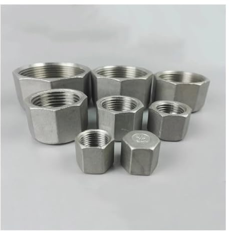 1/4 3/8 1/2 3/4 1 1-1/4 1-1/2 2 3 4 Female Hex End Cap 304 Stainless Steel Steel Pipe Fitting Water Gas Oil(HEX END Cap_3/4) Plumbing Fittings
