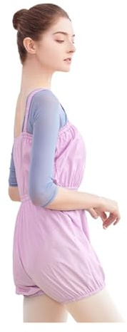 KHASCBNF Pantalones De Calentamiento De Ballet Pantalones de Ballet, Pantalones Yoga for Fitness, Calentamiento for Baile, Mono Camisola for Mujer, Sueltos, Cortos(Short Purple,L)