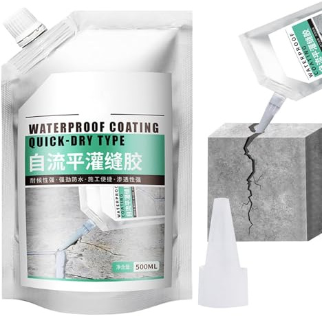 Reparación Grietas Hormigón, Sellador Impermeable Reparación Losas, Relleno Grietas Hormigón, Adhesivo Sellado Cemento, Pegamento Calafateo Secado Rápido, Agente Adhesivo Para Pared, Suelo, Techo