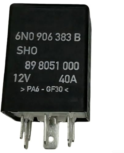 Relé de bomba de combustible de 12 V 40 A compatible con modelos Seat 1996-2010, número OEM 6N0906383B, accesorio eléctrico duradero para un suministro óptimo de combustible