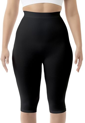 Farmacell Legging Court Femme 3/4 Anti-Cellulite Massant 3D, Taille Haute, Made in Italy, 123