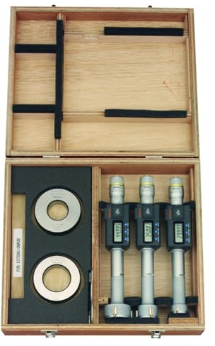 Mitutoyo 468-983 Set Digital Holtest ABS HTD-50RFST, 25-50 mm | 0,001 mm, set 3 pezzi, lega Ti, uscita dati, autocentrante, IP65