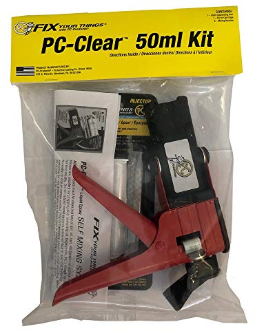 PC Products-75036 Epoxy, Kit, Clear, 50 ml Cartridge with Dispensing Gun
