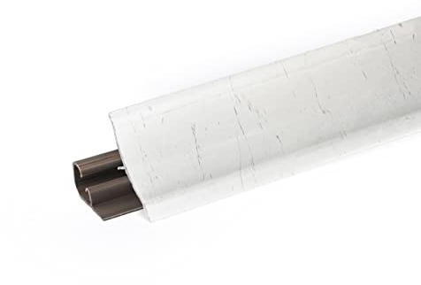 DQ-PP Baguette d'angle - 3 m - Marbre marquina blanc - 23 x 23 mm - PVC - Barre de finition pour plan de travail - Barre de finition pour plan de travail - Barre d'extrémité de cuisine