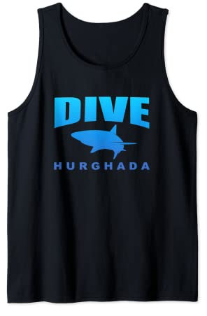 Tauchen Sie Hurghada, Tauchen in Hurghada mit Haien (blau) Tank Top