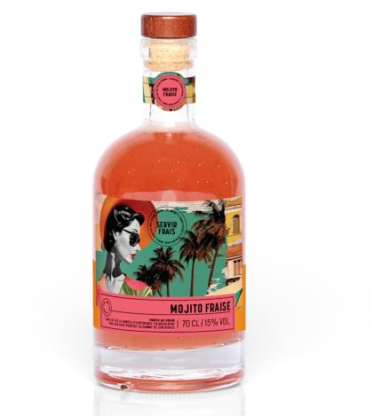 QUAI SUD Punch au Rhum 15% vol. Mojito Fraise | 70cl | Citron Vert Fraise
