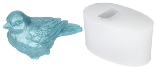 Idéer med hjärta silikonform | fågel | gips- och betongfigur | gjutform | 8,1 cm x 4,4 cm x 4,9 cm