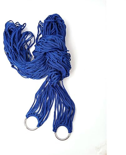 Camping Hängematten Nylon-Hängematte, tragbares Garten-Mesh-Netz, Schlafbett für Outdoor-Reisen, Camping, Blau, Grün, Rot Hängematte Outdoor(Color:Blue)