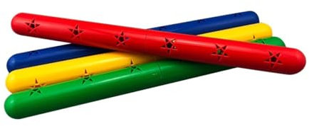 HANABASS Kinder Gymnastikstab 2 Stück 35cm Leuchtend Bunt Glocken Staffelstab Leicht Und Tragbar Für Staffelläufe Und Wettkämpfe