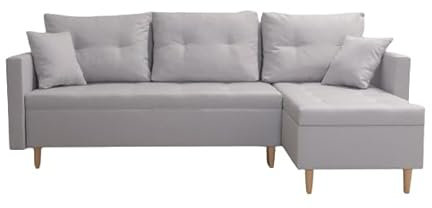DMSM Skandinavisches Klappbares Ecksofa Mit Schlaffunktion Scandik Pik 2X Staufach