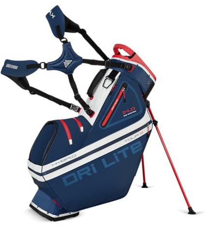 Big Max Dri Lite Hybrid Tour 2 – Wasserfeste Golftasche – Standbag – Marinerot