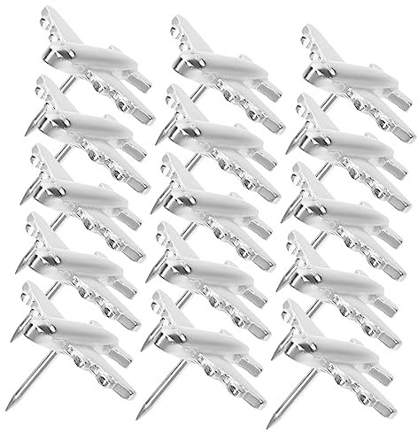 Veemoon 12stücke Kreative Metall Flugzeug Pushpins Dekorative Pinnnadeln Für Karten Bulletin Boards Und Fotos Wiederverwendbare Stecknadeln Silber Für Zuhause Und Büro