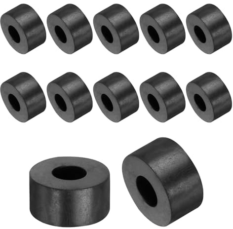 QUARKZMAN 12pcs Rondelles en Caoutchouc Anti-Vibration Épaises, Entretoise Plate Amortisseur pour Connexions Électriques Réparations Automobiles Appareils, 20mm OD x 8mm ID x 10mm Hauteur