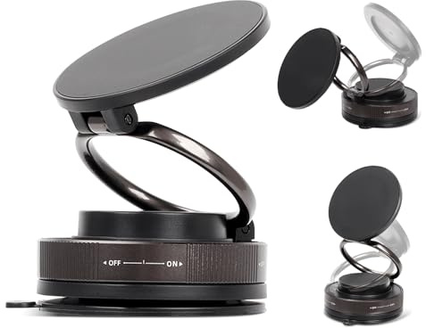 Miosugo Supporto Telefono Auto, Supporto Magnetico per Auto, Forte Aspirazione, Rotazione 360°, Supporto per Cellulare Portatile