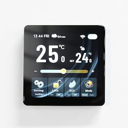 Thermostat pour Chauffage au Sol Electrique Connecté Programmable WiFi Filaire Compatible avec Alexa Google Home,Thermostat Intelligent d’Ambiance Interieur LCD Bouton Tactile