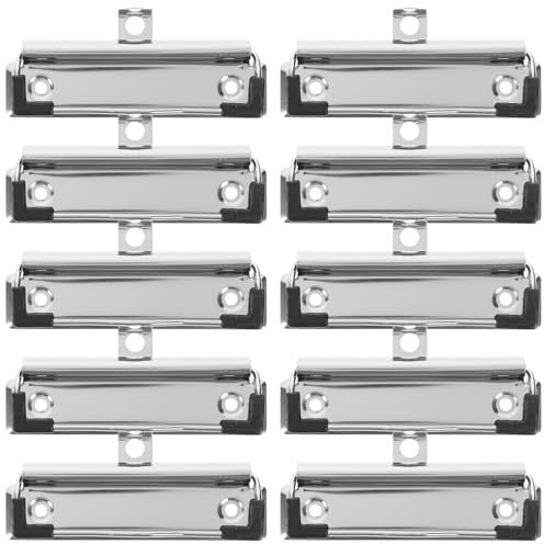 SAFIGLE 10pièces Pinces à Presse-papiers Métalliques Lot Pour Supports Muraux Utilisation Quotidienne Bureau Cuisine