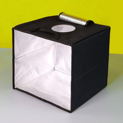 Ljuslåda fotografi med LED-USB-laddning, 30 x 30 cm bärbart studiolampa tält för smycken, små produkter, matfotografering | Inkluderar bakgrunder