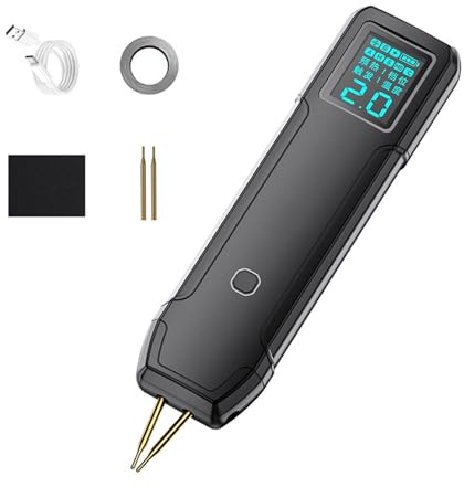 Saldatrice a punti regolabile 0.5-3mm Interasse elettrodi Modalità manuali automatiche per riparazioni hardware elettronica della batteria Sensori di temperatura di grado industriale Saldatore