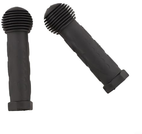 Empuñaduras de manillar para niños, bicicletas, scooters, triciclos hechos de goma elástica para un ajuste y agarre consistentes (negro)