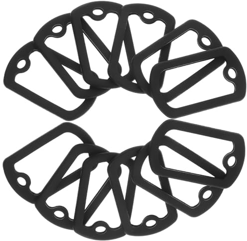Generic Silikon Schutzhülle für Hundemarken 12 Stück mit Stoßdämpfender Gummierung und Kantenschutz für Outdoor Einsatz 5X3X0,4 Zoll