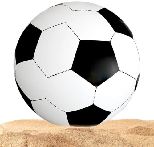 Inflatable Soccer Ball - 80cm, Giant | Beach, Pool, Yard, Outdoor, Party To | Heavy-Duty PVC Construction, Jumbo 80cm Size, Lightweight & Portable, Quick Inflation, Fun For Kids, Teens & Adults, For Back