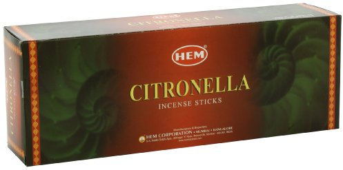 Hem Citronella Varillas de Incienso, 120 Unidades (Paquete de 6)