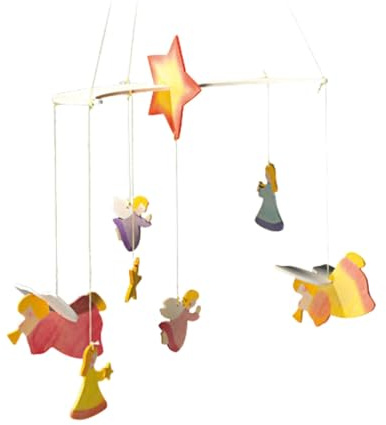 OSTHEIMER 5520073 Mobile mit Engeln fürs Kinderzimmer Breite 29cm x Höhe 19cm