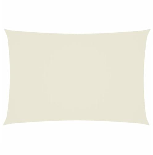 vidaXL Toldo de Vela Rectangular Tela Oxford Color Crema 2x4 m