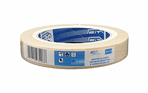 ACIT Kreppband Classic Beige, Universal-Abklebeband, Premium Malerkrepp, Klebeband für Malerarbeiten (19 mm)