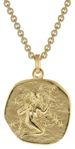 trendor Jungfrau Sternzeichen Ø 20 mm Herrenkette Gold auf Silber 39070-09 | Tierkreiszeichen, zeitloser Halsschmuck für Herren, tolle Geschenkidee,