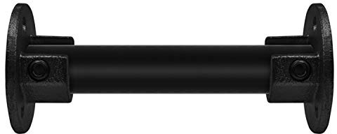 Klemp - Schwarz Boden-Flansch, mit Einlage (Satz), Wand-Flansch, Decken-Flansch, Rohrverbinder, Stütze, Temperguss galvanisiert, feuerverzinkt, inkl. Schrauben Typ 15BC - 33,7 mm / 1