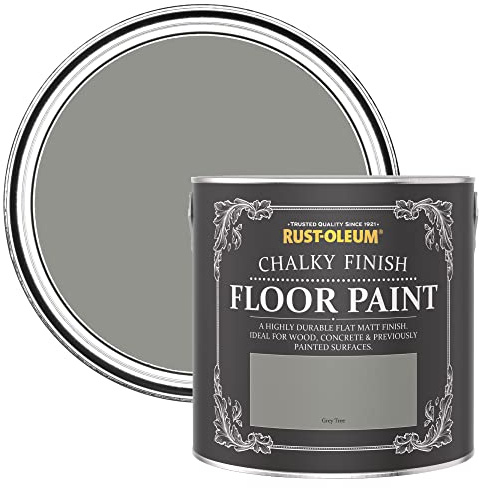 Rust-Oleum Peinture Grise Résistante aux rayures pour Sols, Finition Mate - Grey Tree 2.5L