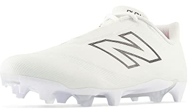 New Balance Unisex BurnX4 Lacrosse Shoe,White/Grey Matter,Men 6 / Women 7.5