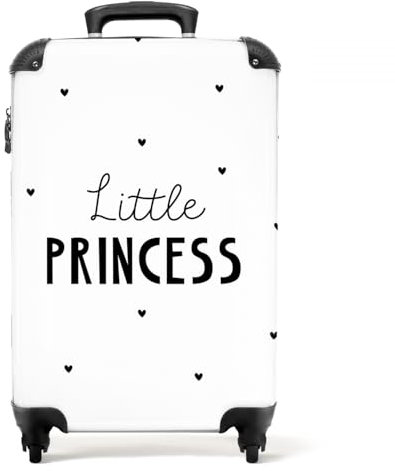 NoBoringSuitcases.com® Hartschalenkoffer Mädchen Koffer fürs Handgepäck Reisekoffe Kinder Geschenke - 'Little Princess' - 55x35x20cm