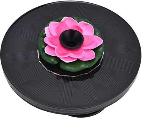 Pompe à Eau de Fontaine à énergie Solaire Lotus, Mini Fontaine de Bain D'oiseaux Solaire avec Panneau, Installation Facile 180L/H Pompe à Eau de Fontaine Solaire pour Bain D'oiseaux étang(#2)