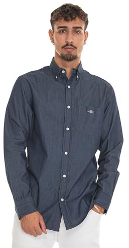 GANT herr Reg Indigo Bd Skjorta