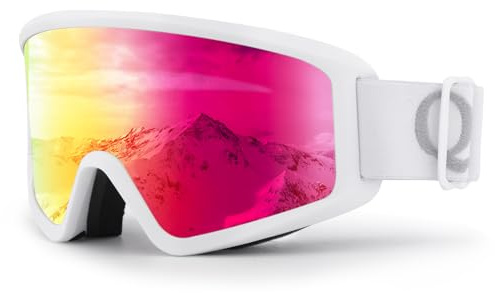 Qunature Skibrille Anti-Nebel Schneebrille Ski Brille mit Doppellinsen Blendfreie Schutzbrille für brillenträger für Wintersport wie Skifahren, Snowboarden, Eislaufen Damen und Herren