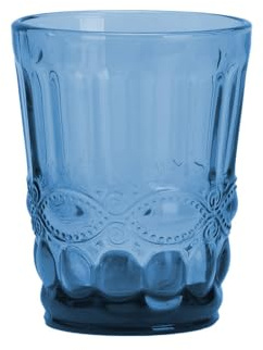 García de Pou - 6 Unidades Vasos 'Vintage' 250 Ml Ø8X10 Cm Azul Cristal