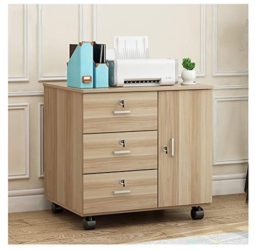 Support unité Centrale Support de sol hôte CPU mobile, casier de rangement en bois for imprimante avec tiroir, boîtier for ordinateur de bureau, chariot de support de tour avec 4 roulettes Support tou