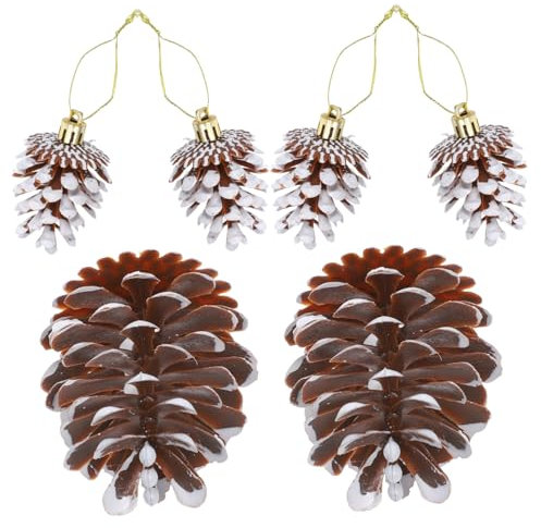 HOOTNEE 6stücke Teiliges Weihnachtsbaum Ornamente Aus Tannenzapfen Natürliche Dekoration Für Festliche Anlässe Geeignet Für Weihnachtsfeiern Und Gemütliche Heimdekoration