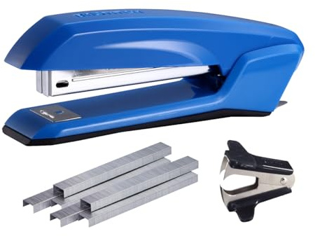 Bostitch Office Ascend 3 in 1 Stapler Value Pack, 20 Sheet Capacity, Includes 5000 Staples, Integrated Remover & and Extra Staple Remover, Staple Storage Compartment, Assorted Colors (Colors May Vary)