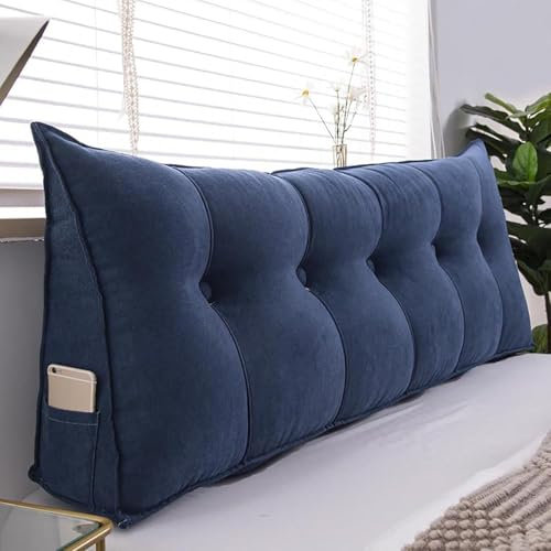 Rückenkissen Lesekissen für Bett und Sofa Keilkissen Sitzkissen Wandkissen mit Waschbarem Bezug, Ideal zum Anlehnen im Bett,03,150X50X20cm