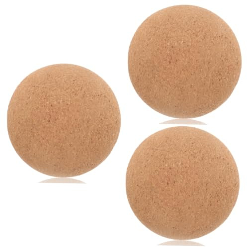 BESPORTBLE 3 Stück Kork Faszienball Yoga Faszienball Yoga Zubehör Durchmesser 8Cm Bälle Massageball Körpermassagegerät Rückenmassagegerät Praktischer Ball Massageball