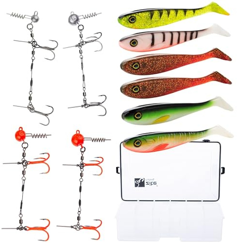 Zite Fishing Inzite Flanker Hecht-Shad 18,5cm - UV-Aktiver Gummiköder für | Hecht-Angeln – Robuster & Effektiver Gummifisch – Fängiger Hecht-Köder
