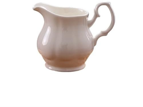 salsera de porcelana Jarra de cerámica for crema, recipiente for crema de 8,3 oz, jarra pequeña de cerámica for leche, tazas blancas for crema con asa for salsas, ensaladas, café y leche salsera(Blanc