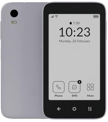 mudita Kompakt – Teléfono E-Ink y Set de Accesorios para Detox Digital – Modo Offline+, Diseño Minimalista, Dual SIM, Sin Aplicaciones – Utilizable en Todo el Mundo, Gris
