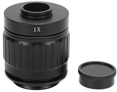 Telituny Adattatore per Fotocamera con Microscopio, Tubo per Lenti a Montaggio C per Microscopi Serie SM/T490, Supporta 1 grandi Fotocamere con Sensore, Lega e Costruzione di Vetro per
