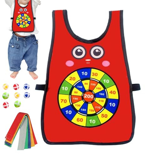Genérico Chaleco De Bolas Objetivo | Juego De Lanzar Y Atrapar | Equipo Reutilizable Lavable para Diversión Al Aire Libre En Parque Playa Jardín para Jóvenes Adultos Niños