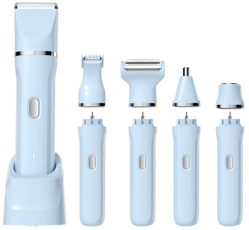 Recortadora de bikini para mujer, maquinilla de afeitar eléctrica para piel, recortadora de nariz para mujer, afeitadora corporal inalámbrica para viajes, maquinilla de afeitar facial reemplazable